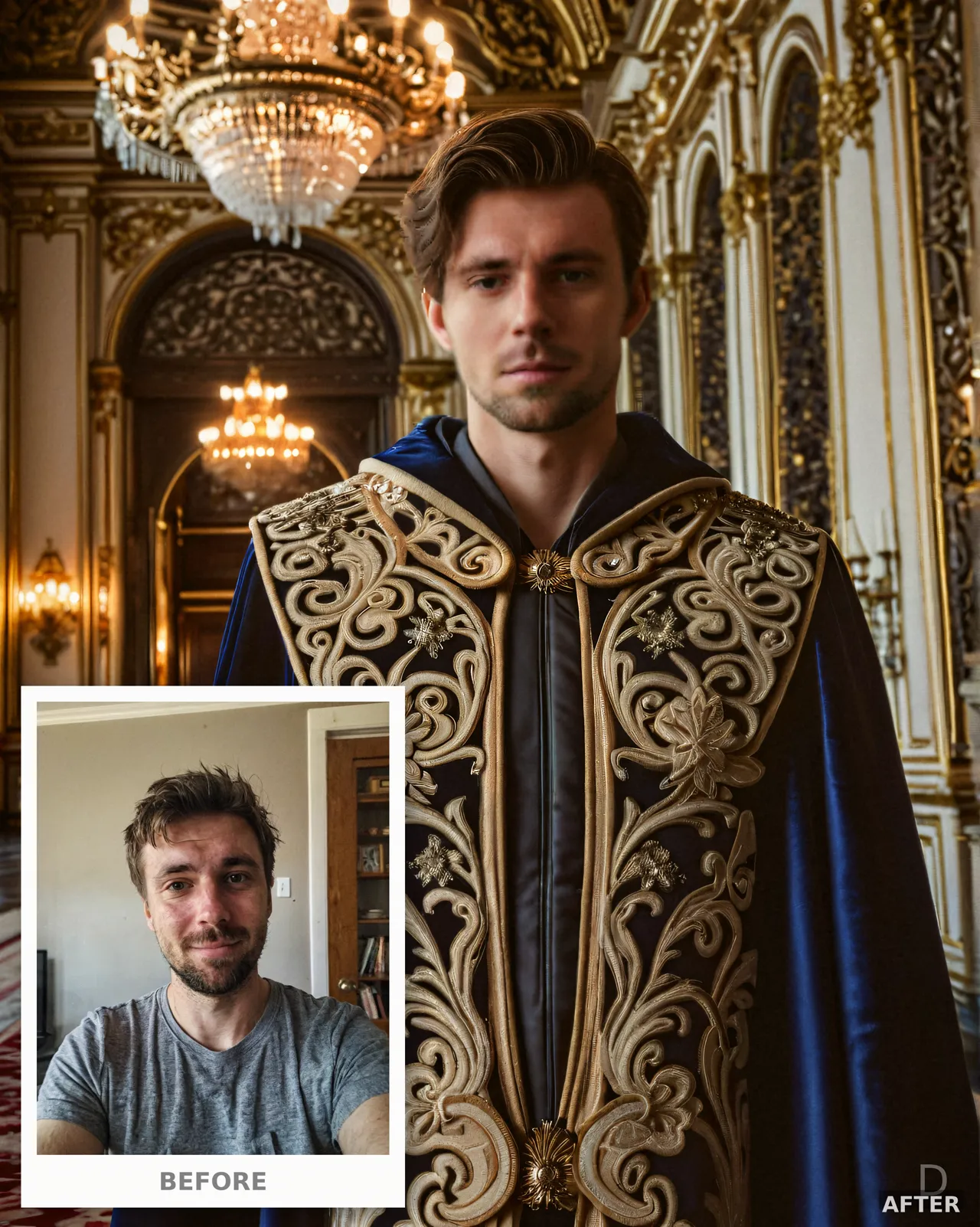 Royal Fantasy Portrait Digital Art: Custom Renaissance Style (4K Download)