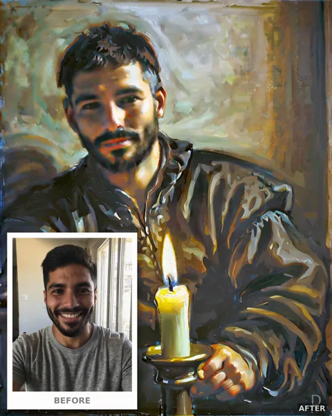 Custom Rembrandt Style Portrait from Photo, Baroque Oil Painting, Dramatic Candlelight (4K Download)