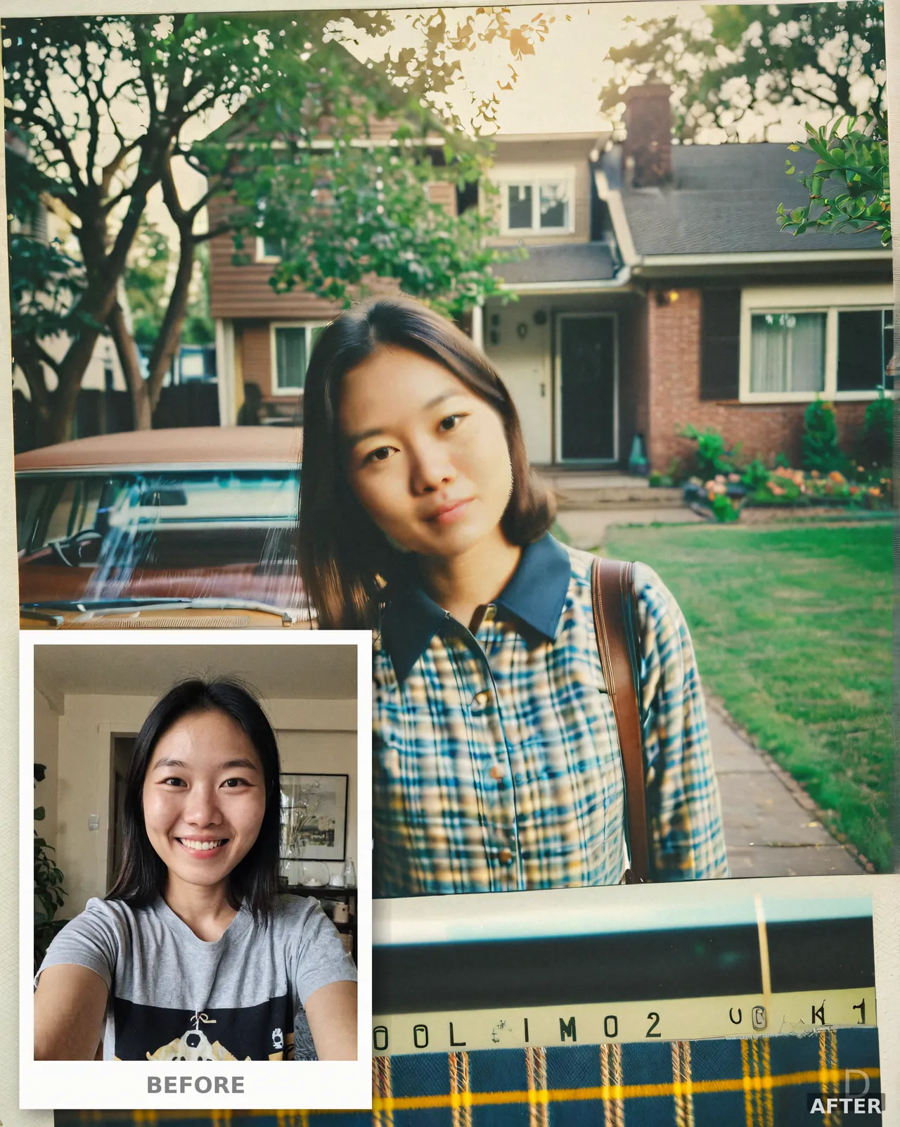 Custom Polaroid Portrait from Photo, 70s Retro Film Style (4K Digital Download)
