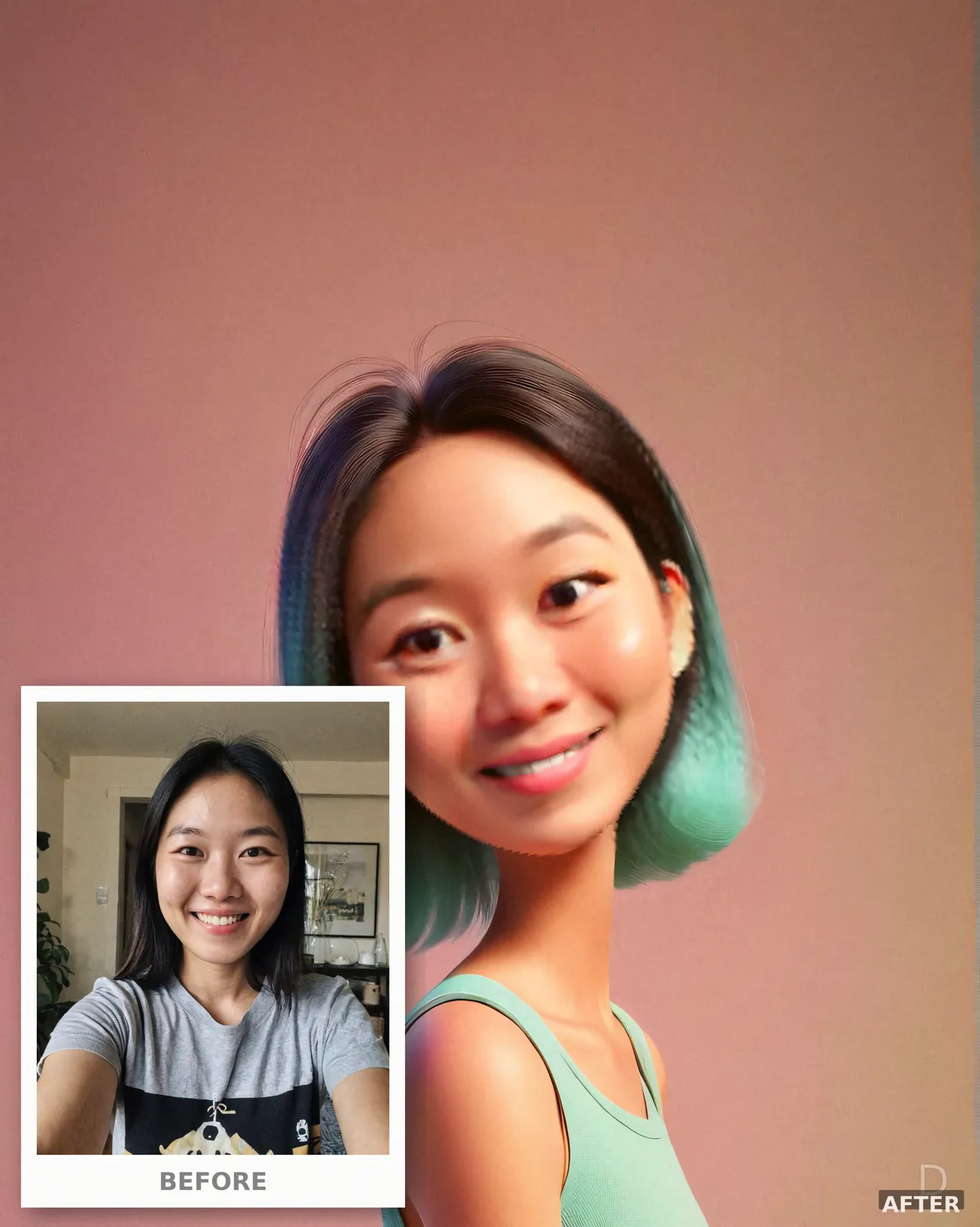 Custom 3D Cartoon Avatar from Photo, Minimal Animated Profile Art (4K Digital Download)